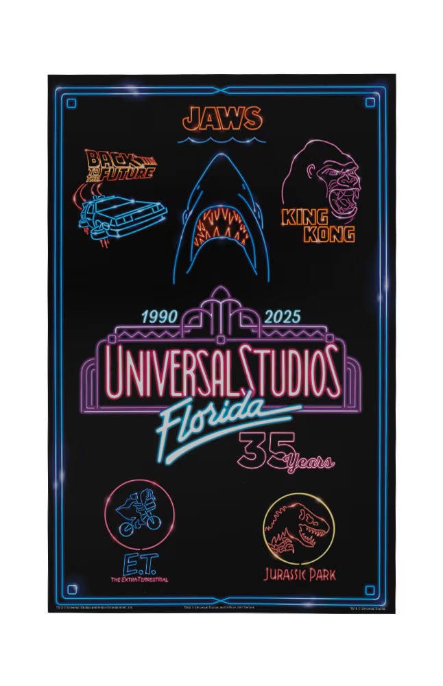 Universal Studios Retro Marquee 35th Anniversary Poster