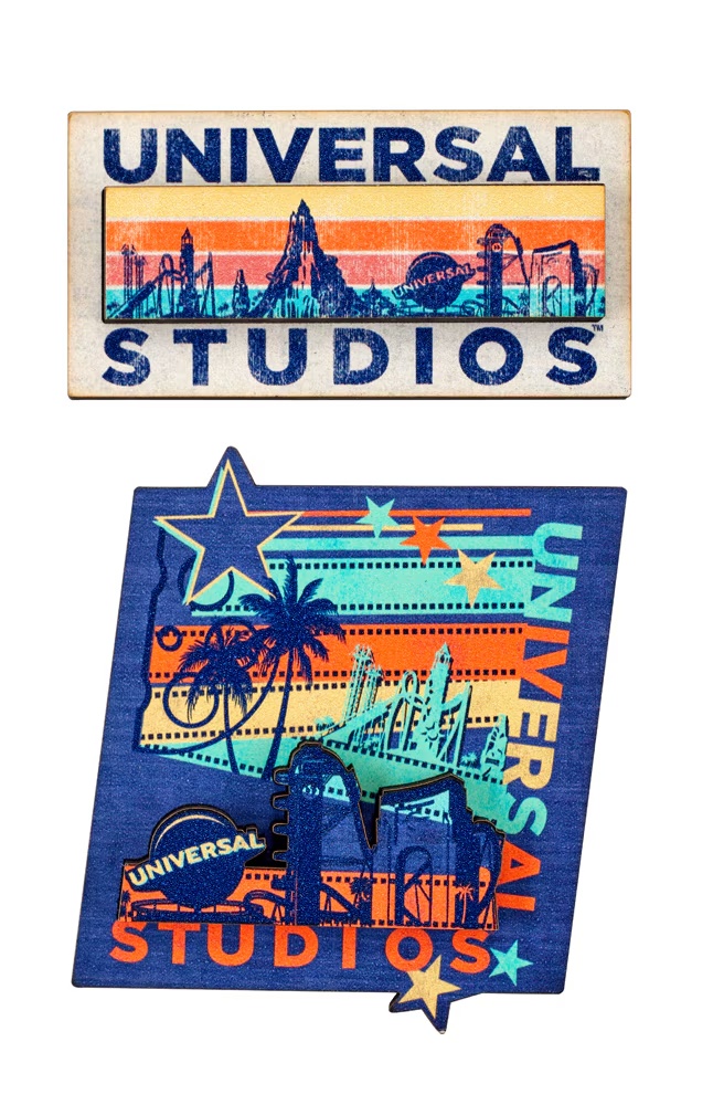 Universal Studios Skyline Wood Magnet Set