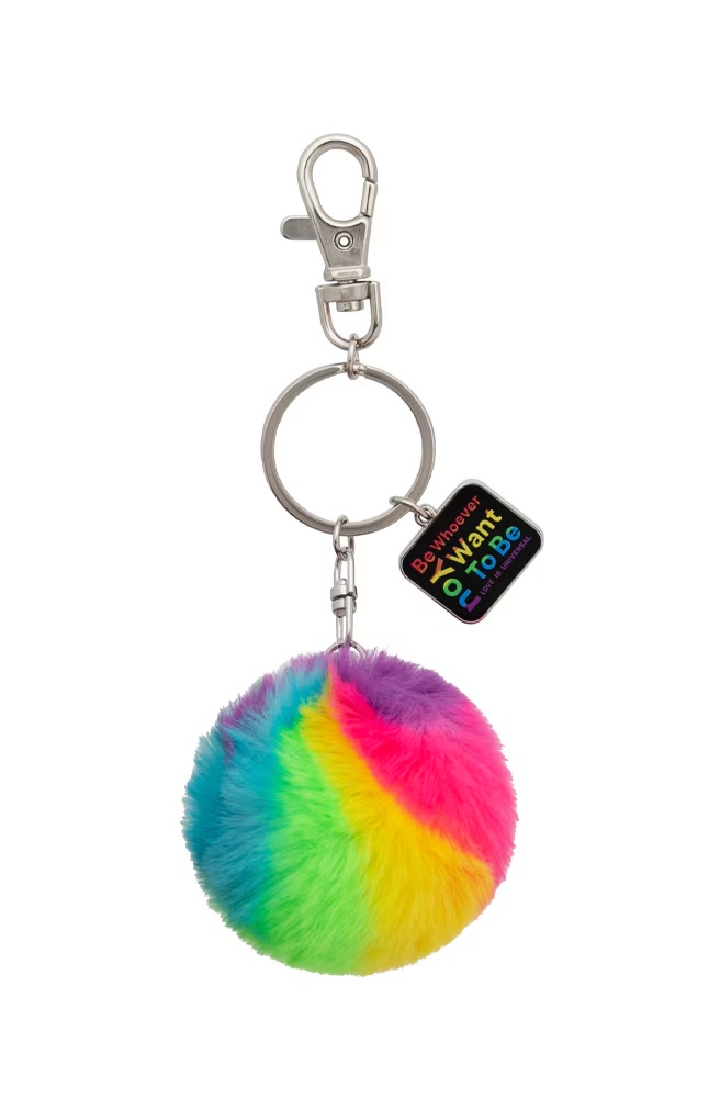 Love Is Universal Pom Pom Keychain
