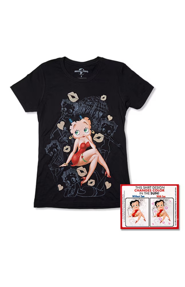 Betty Boopâ¢ Color-Changing Ladies Black T-Shirt
