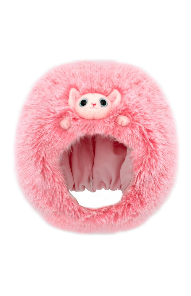 Pink Pygmy Puff Plush Novelty Hat