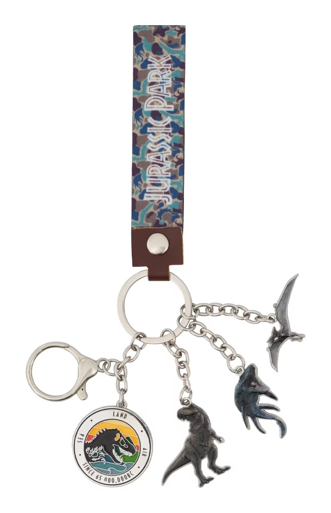 Jurassic Park Sea Land Air Charm Keychain with Strap
