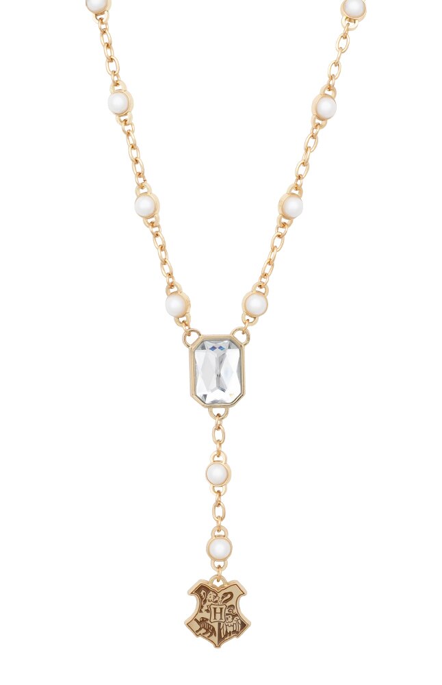 Hogwartsâ¢ Crest Faux Pearl Necklace