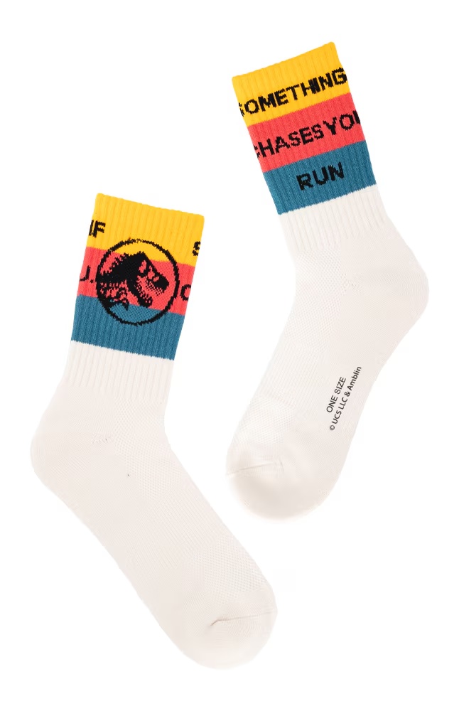 Jurassic Park Sea Land Air Adult Socks