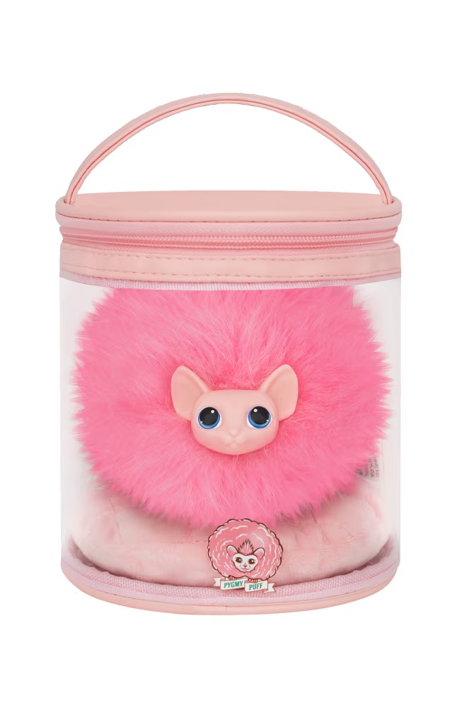 Pink Pygmy Puff Shoulder Pal with Carrying Case