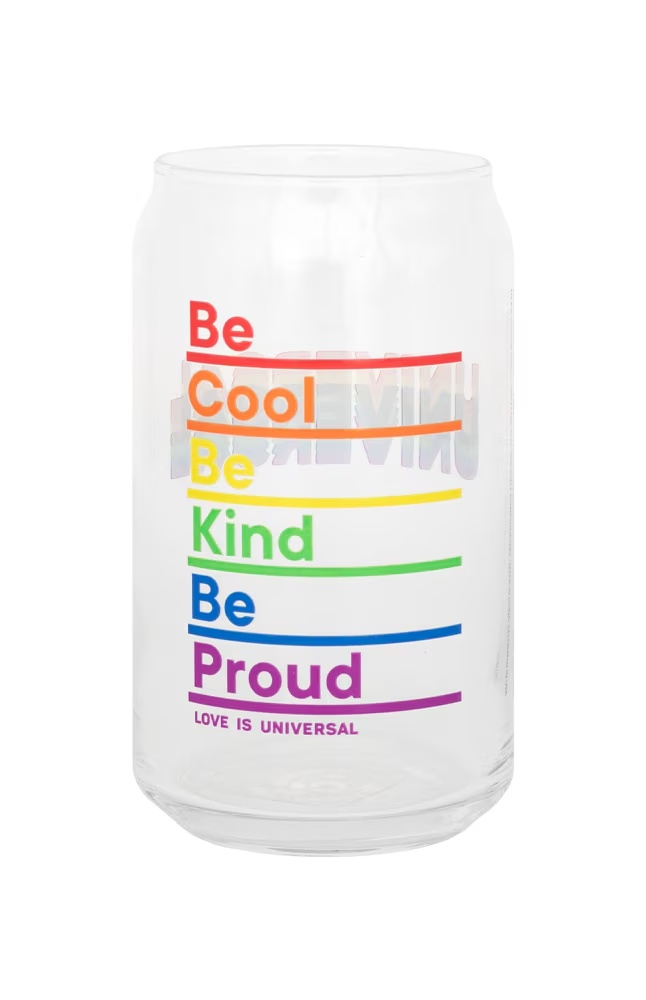 Love Is Universal Can Glass