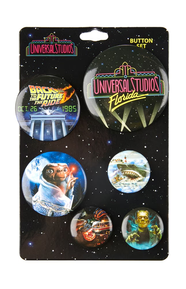 Universal Studios Retro Marquee Button Set